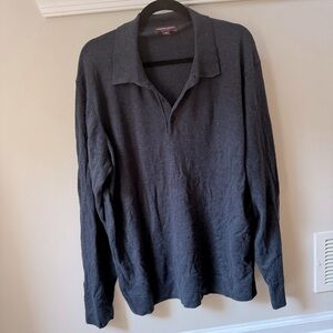 Johnston & Murphy Blue Long Sleeve Collar Buttons